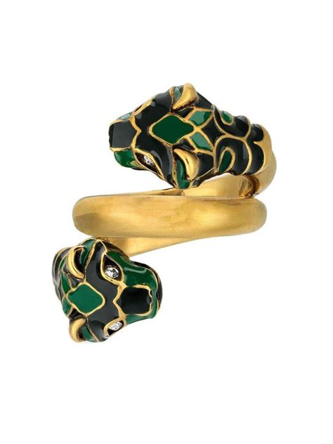 gucci black panther ring|Gucci silver band ring.